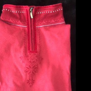 Dale of Norway Red Wool Sweater w Zipper Size M